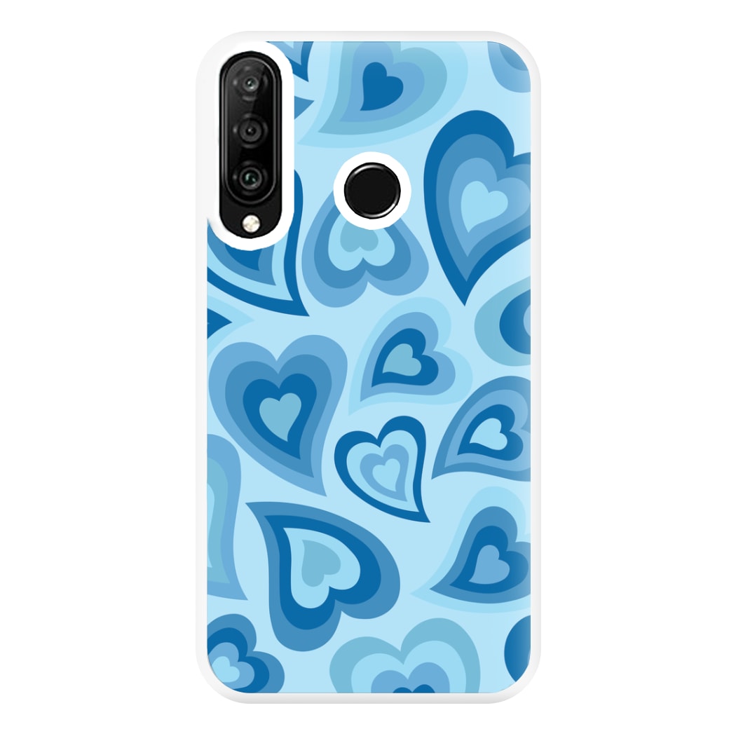 Blue Hearts - Trippy Patterns Phone Case for Huawei P30 Lite