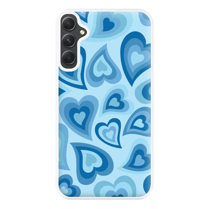 Blue Hearts - Trippy Patterns Phone Case for Galaxy A34