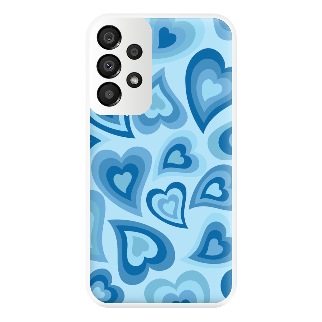 Blue Hearts - Trippy Patterns Phone Case for Galaxy A33