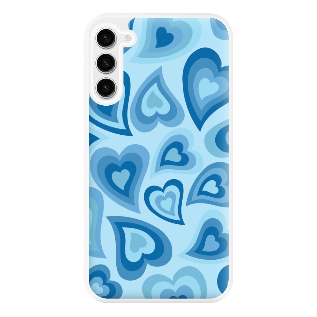 Blue Hearts - Trippy Patterns Phone Case for Galaxy S23FE