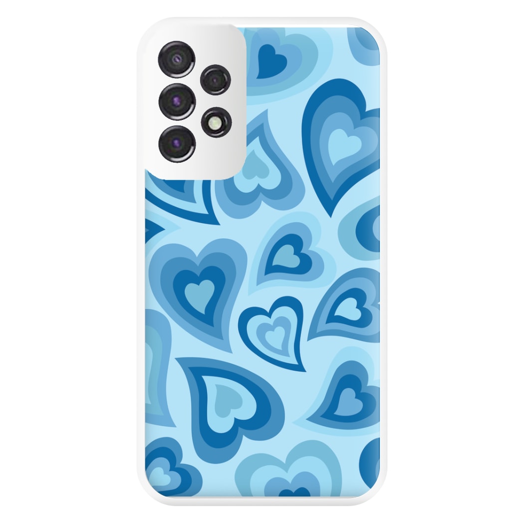 Blue Hearts - Trippy Patterns Phone Case for Galaxy A53