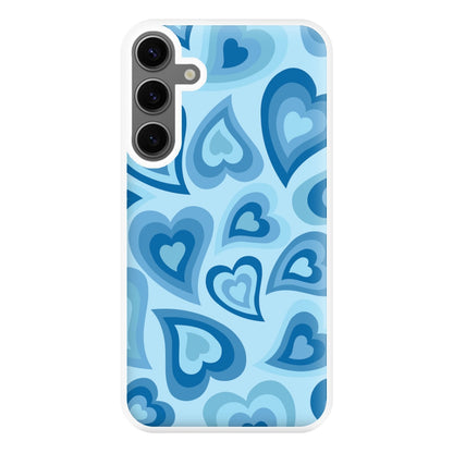 Blue Hearts - Trippy Patterns Phone Case for Galaxy S24FE