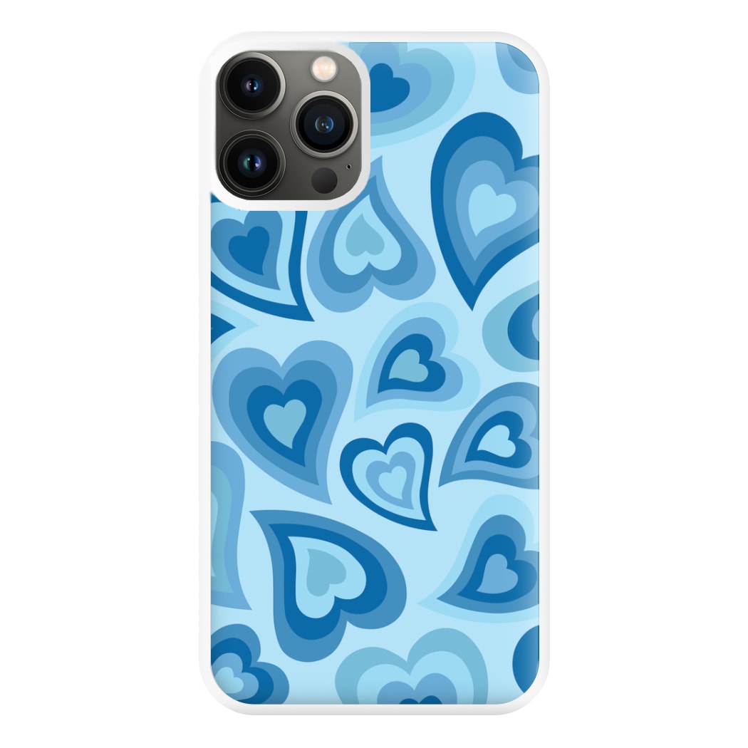 Blue Hearts - Trippy Patterns Phone Case for iPhone 13 Pro Max