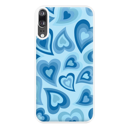 Blue Hearts - Trippy Patterns Phone Case for Huawei P20