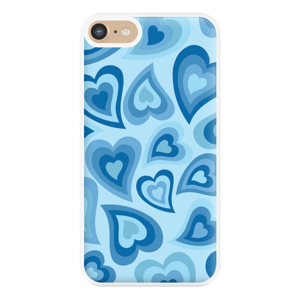 Blue Hearts - Trippy Patterns Phone Case for iPhone 6 / 7 / 8 / SE