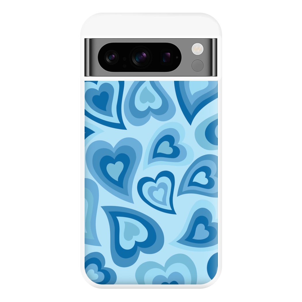 Blue Hearts - Trippy Patterns Phone Case for Google Pixel 8 Pro