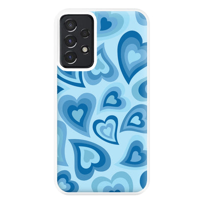 Blue Hearts - Trippy Patterns Phone Case for Galaxy A52 / A52s