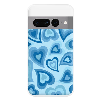 Blue Hearts - Trippy Patterns Phone Case for Google Pixel 7 Pro