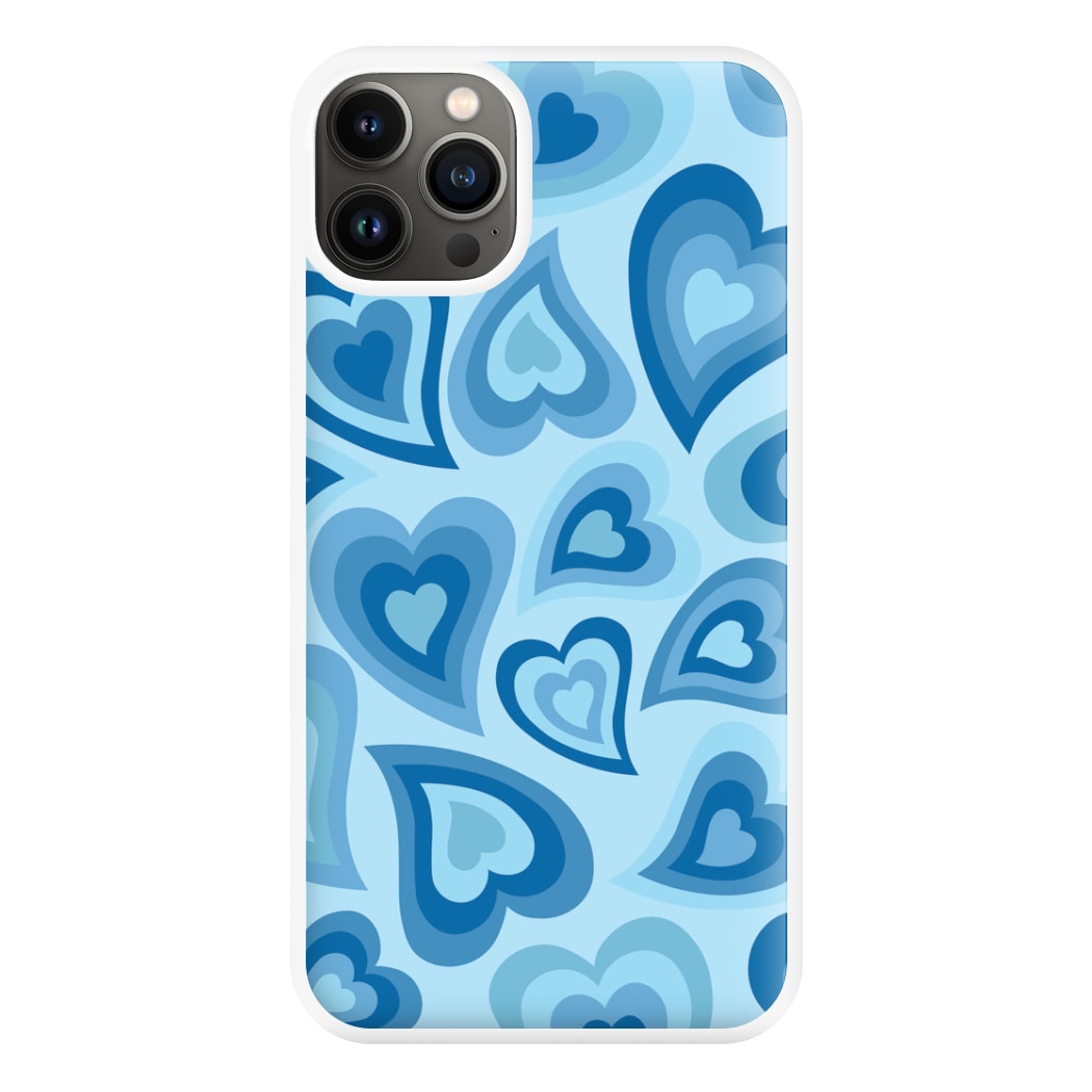 Blue Hearts - Trippy Patterns Phone Case for iPhone 13