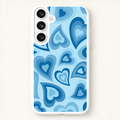 Blue Hearts - Trippy Patterns Phone Case for Galaxy S26 Plus