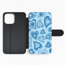 Blue Hearts - Trippy Patterns Flip Phone Case