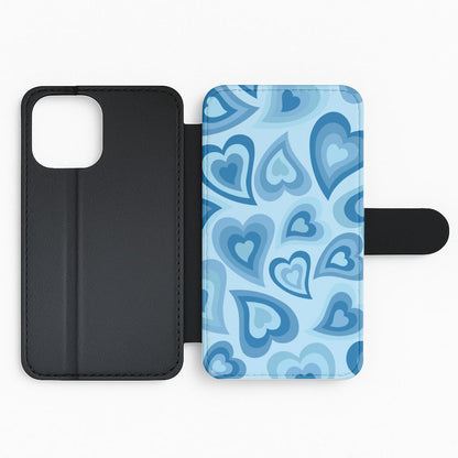 Blue Hearts - Trippy Patterns Flip Phone Case