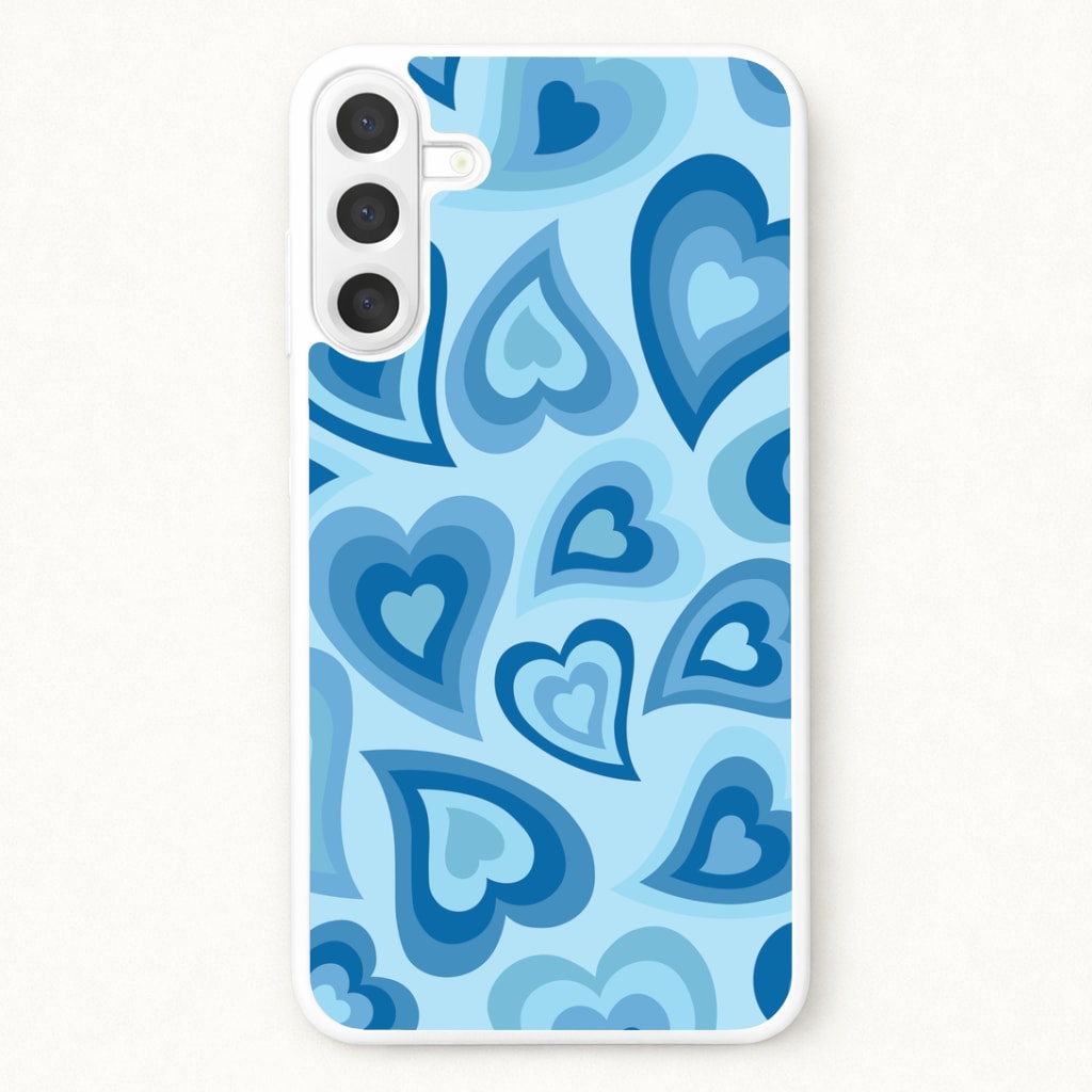 Blue Hearts - Trippy Patterns Phone Case for Galaxy A57