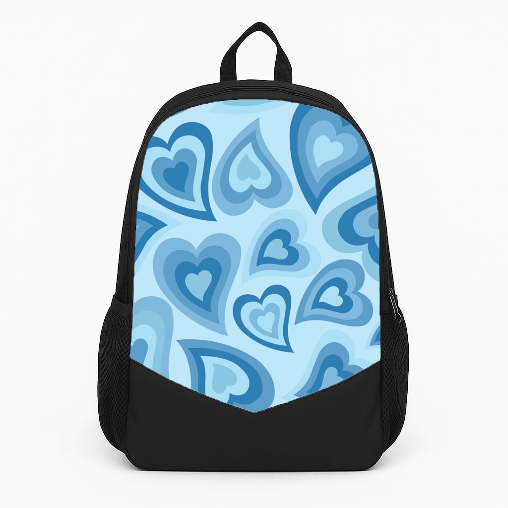 Blue Hearts - Trippy Patterns Backpack
