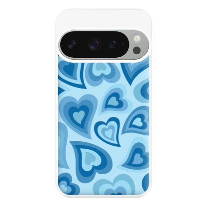 Blue Hearts - Trippy Patterns Phone Case for Google Pixel 9 Pro XL