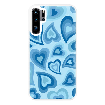 Blue Hearts - Trippy Patterns Phone Case for Huawei P30 Pro