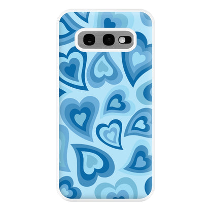 Blue Hearts - Trippy Patterns Phone Case for Galaxy S10e