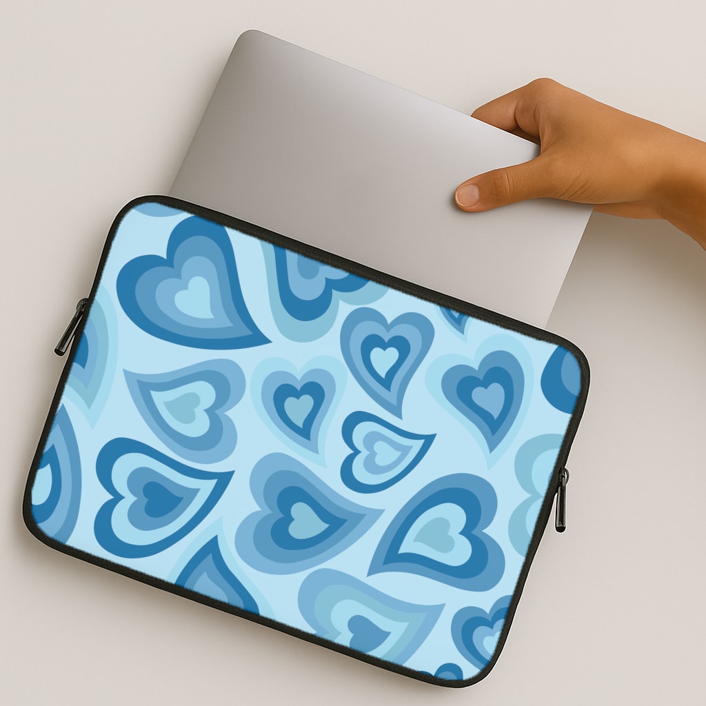 Blue Hearts - Trippy Patterns MacBook Case