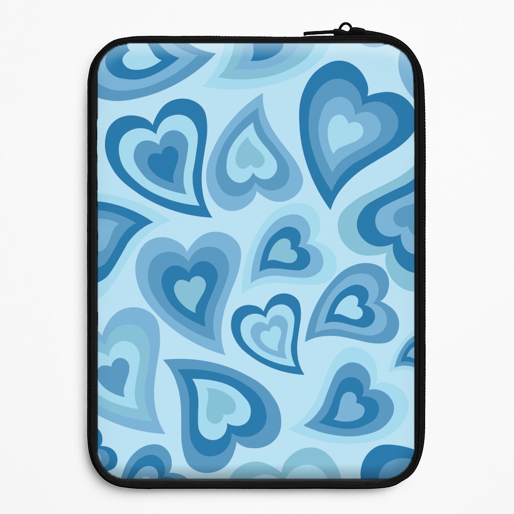 Blue Hearts - Trippy Patterns Laptop Sleeve