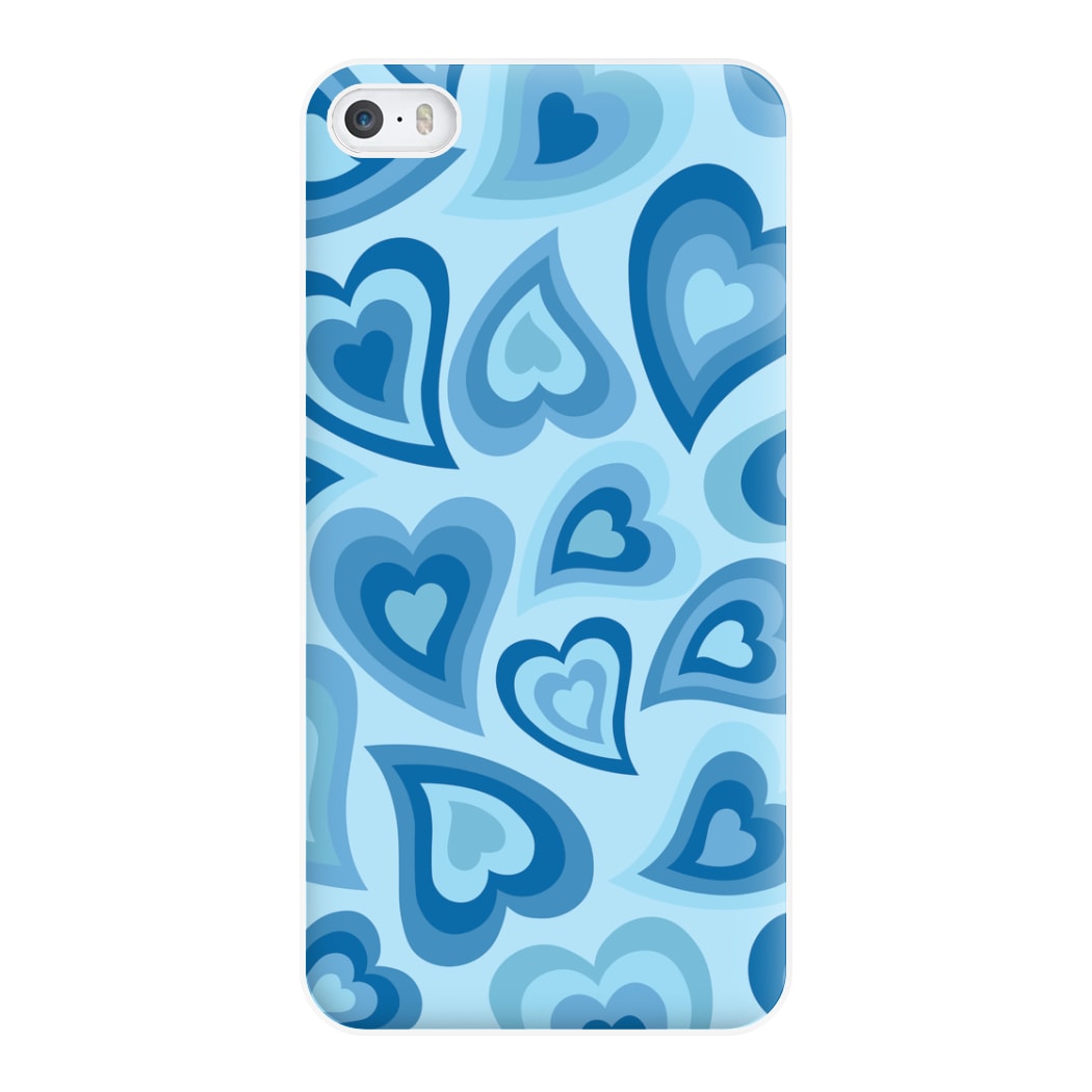 Blue Hearts - Trippy Patterns Phone Case for iPhone 5 / 5s / SE 2016