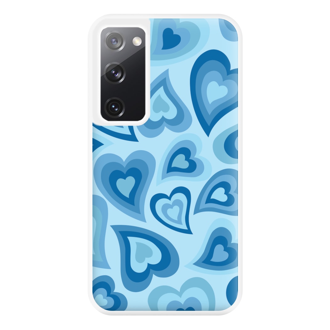 Blue Hearts - Trippy Patterns Phone Case for Galaxy S20FE