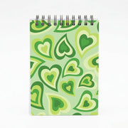 Green Hearts - Trippy Patterns Notebook 4