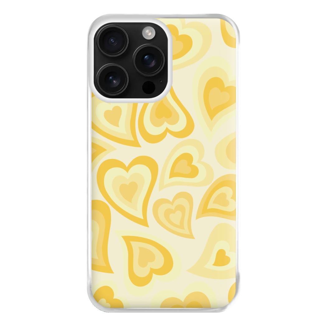 Yellow Hearts - Trippy Patterns Phone Case