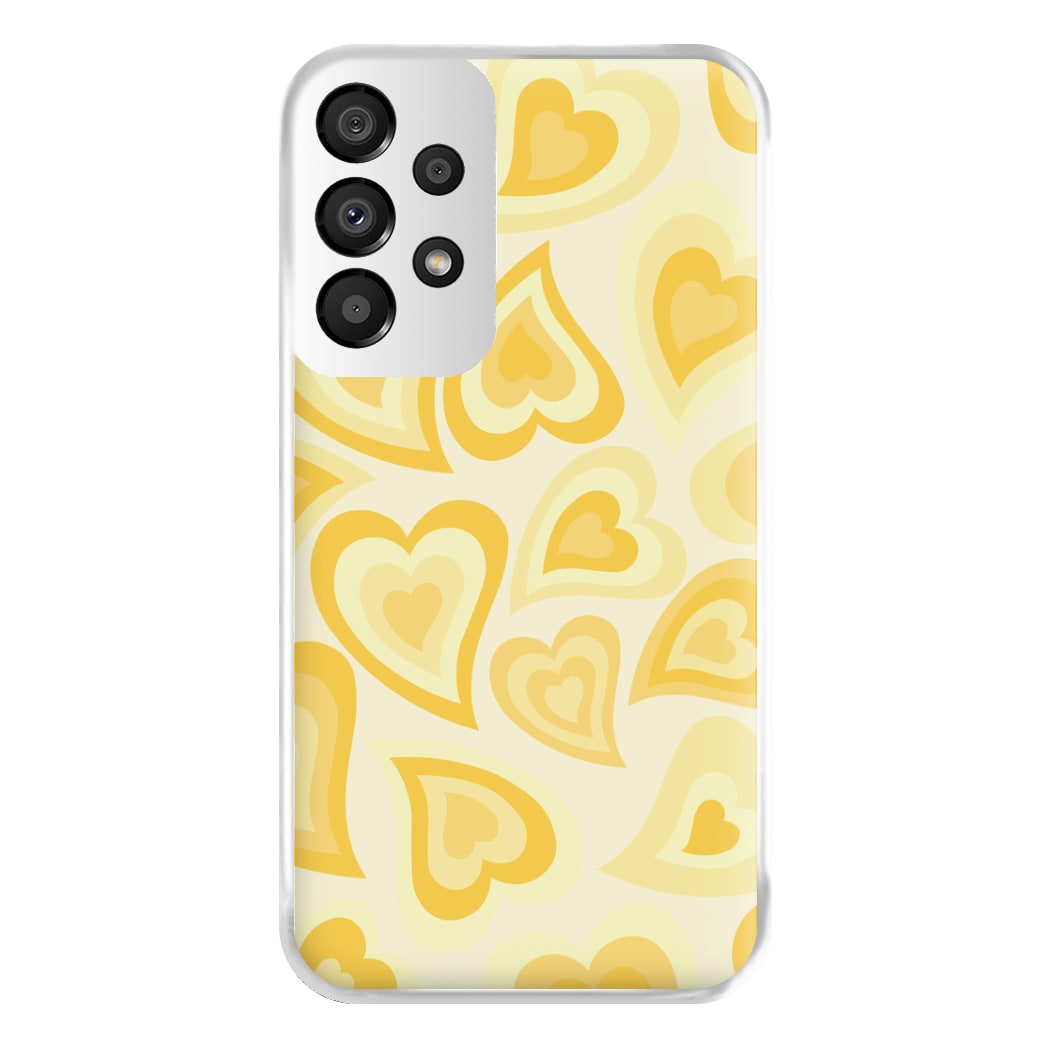 Yellow Hearts - Trippy Patterns Phone Case for Galaxy A33