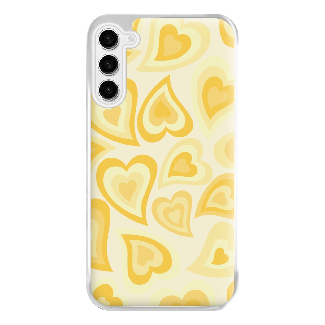 Yellow Hearts - Trippy Patterns Phone Case for Galaxy S23FE