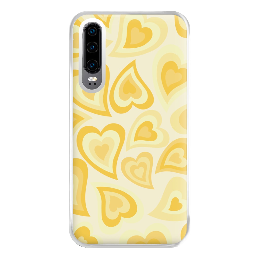 Yellow Hearts - Trippy Patterns Phone Case for Huawei P30