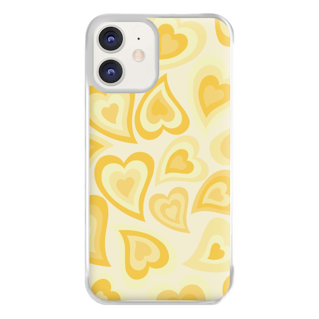 Yellow Hearts - Trippy Patterns Phone Case for iPhone 11