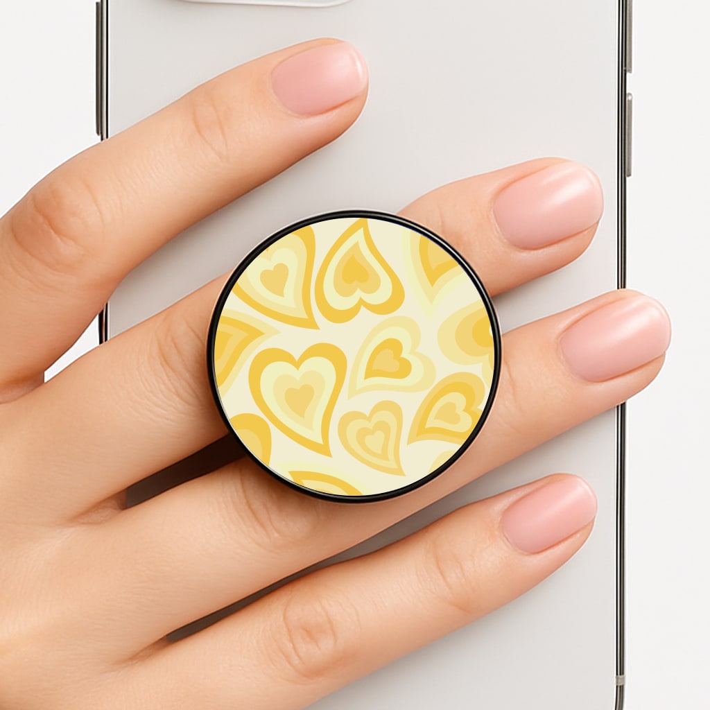 Yellow Hearts - Trippy Patterns FunGrip