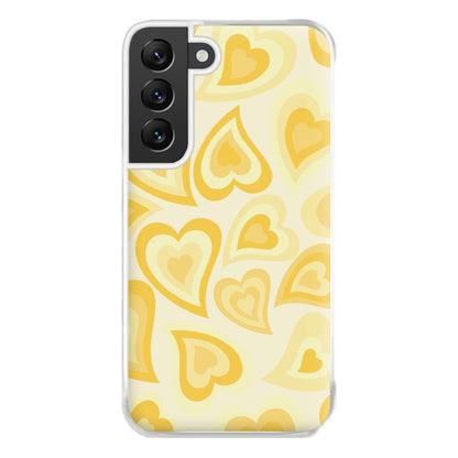 Yellow Hearts - Trippy Patterns Phone Case for Galaxy S22 Plus