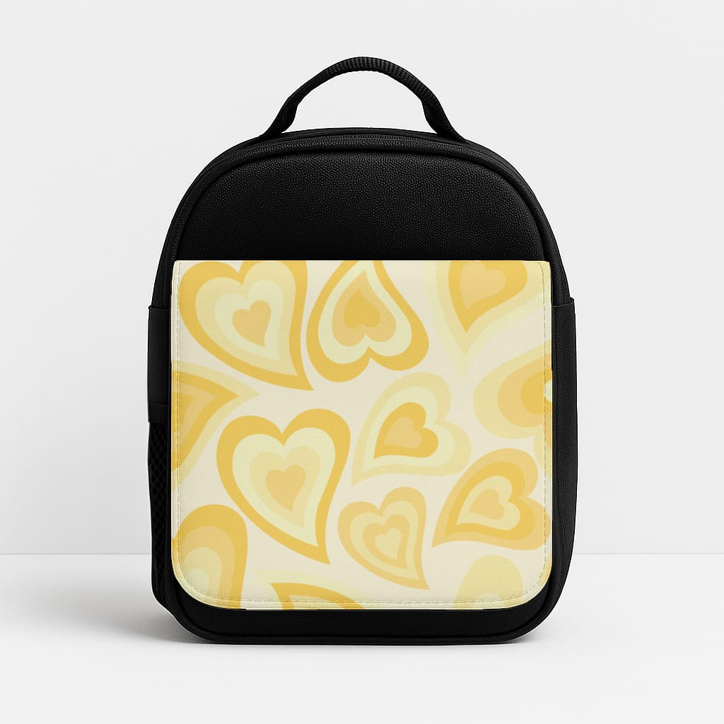 Yellow Hearts - Trippy Patterns Insulated Lunchbox