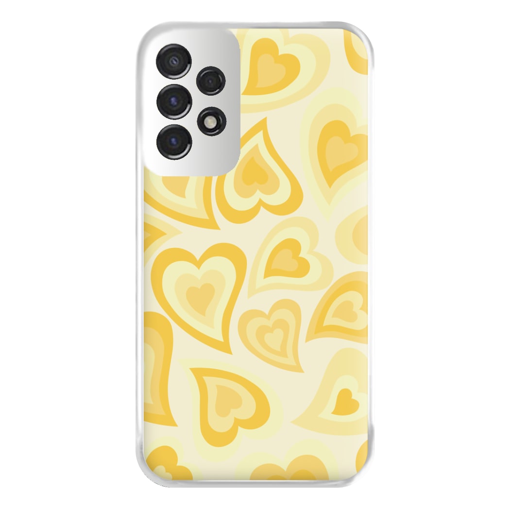 Yellow Hearts - Trippy Patterns Phone Case for Galaxy A53