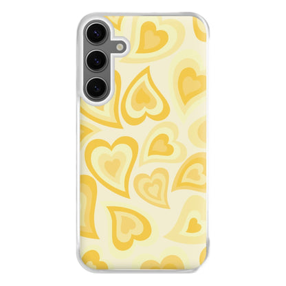 Yellow Hearts - Trippy Patterns Phone Case for Galaxy S24FE