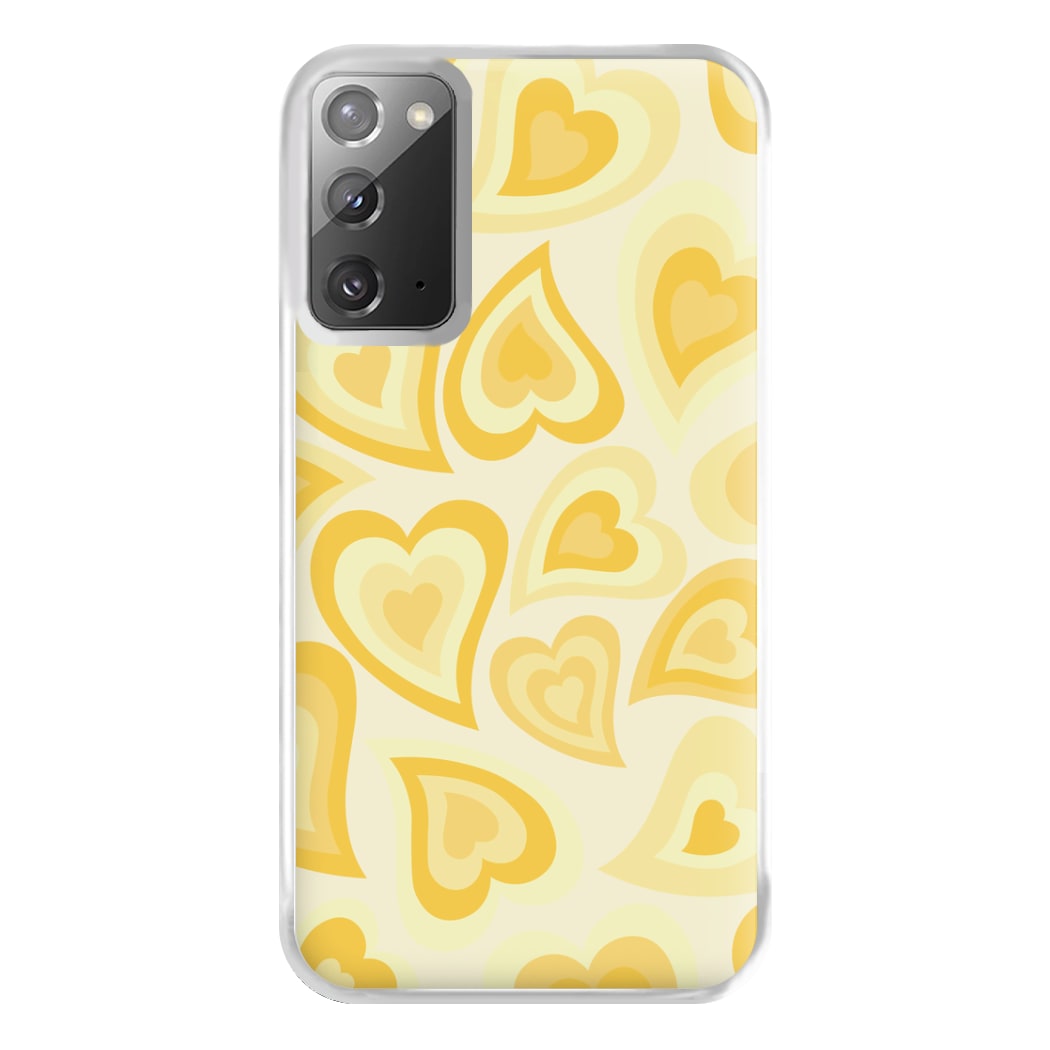 Yellow Hearts - Trippy Patterns Phone Case for Galaxy Note 20 Ultra