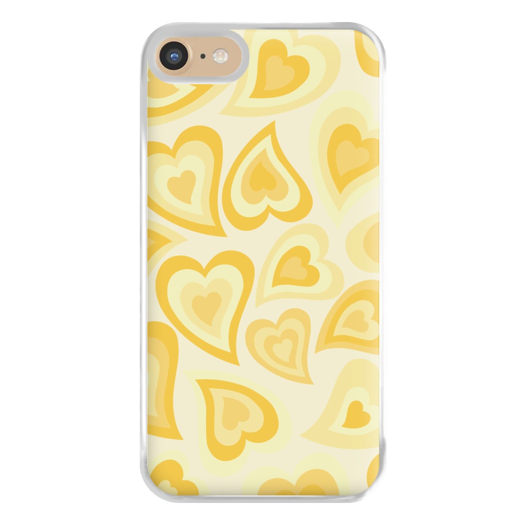 Yellow Hearts - Trippy Patterns Phone Case for iPhone 6 / 7 / 8 / SE