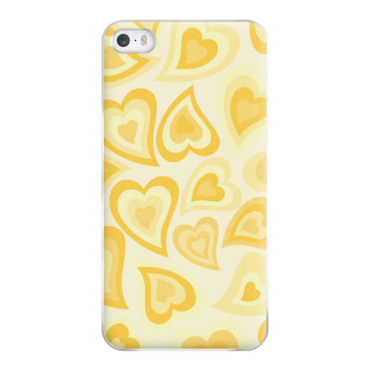 Yellow Hearts - Trippy Patterns Phone Case for iPhone 5 / 5s / SE 2016