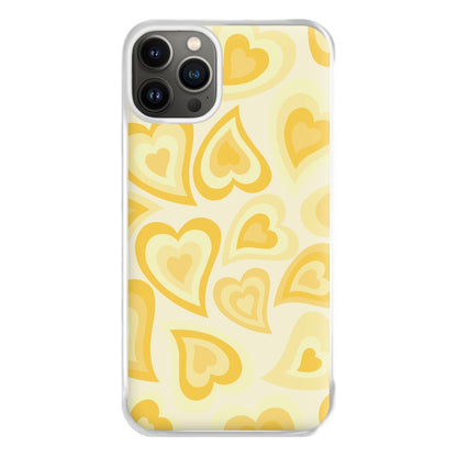 Yellow Hearts - Trippy Patterns Phone Case for iPhone 13