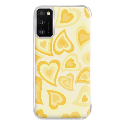 Yellow Hearts - Trippy Patterns Phone Case for Galaxy A41