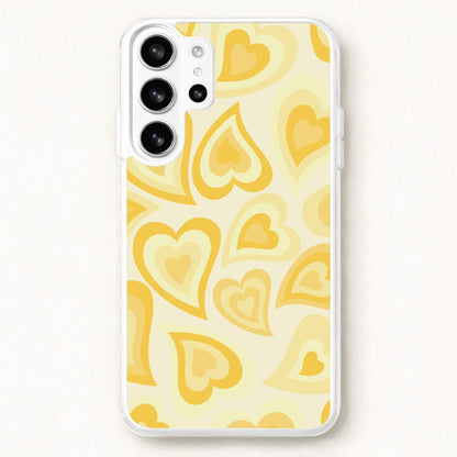 Yellow Hearts - Trippy Patterns Phone Case for Galaxy S26 Ultra