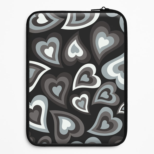 Black Hearts - Trippy Patterns Universal Laptop Sleeve