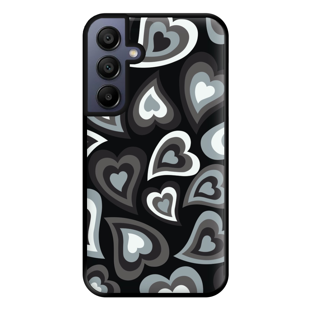 Black Hearts - Trippy Patterns Phone Case for Galaxy A15