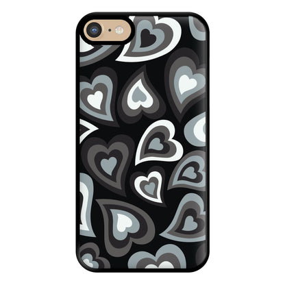 Black Hearts - Trippy Patterns Phone Case for iPhone 6 / 7 / 8 / SE