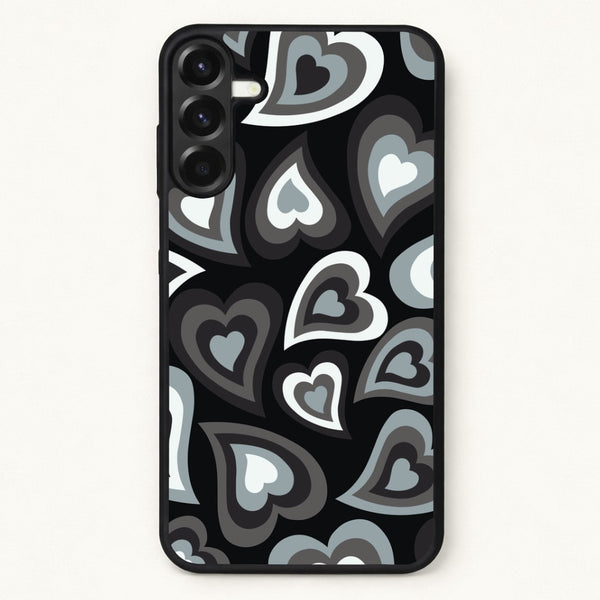 Black Hearts - Trippy Patterns Phone Case for Galaxy A17