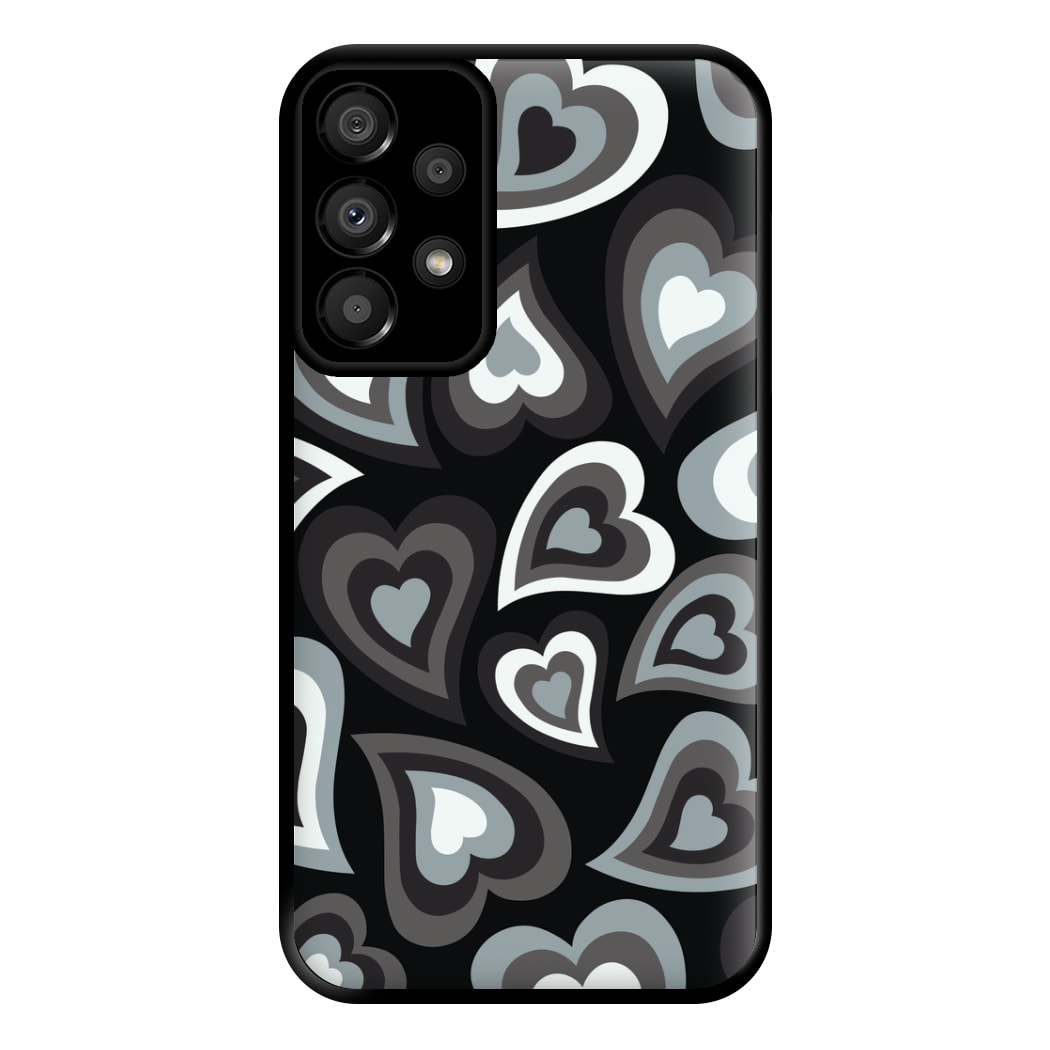 Black Hearts - Trippy Patterns Phone Case for Galaxy A33