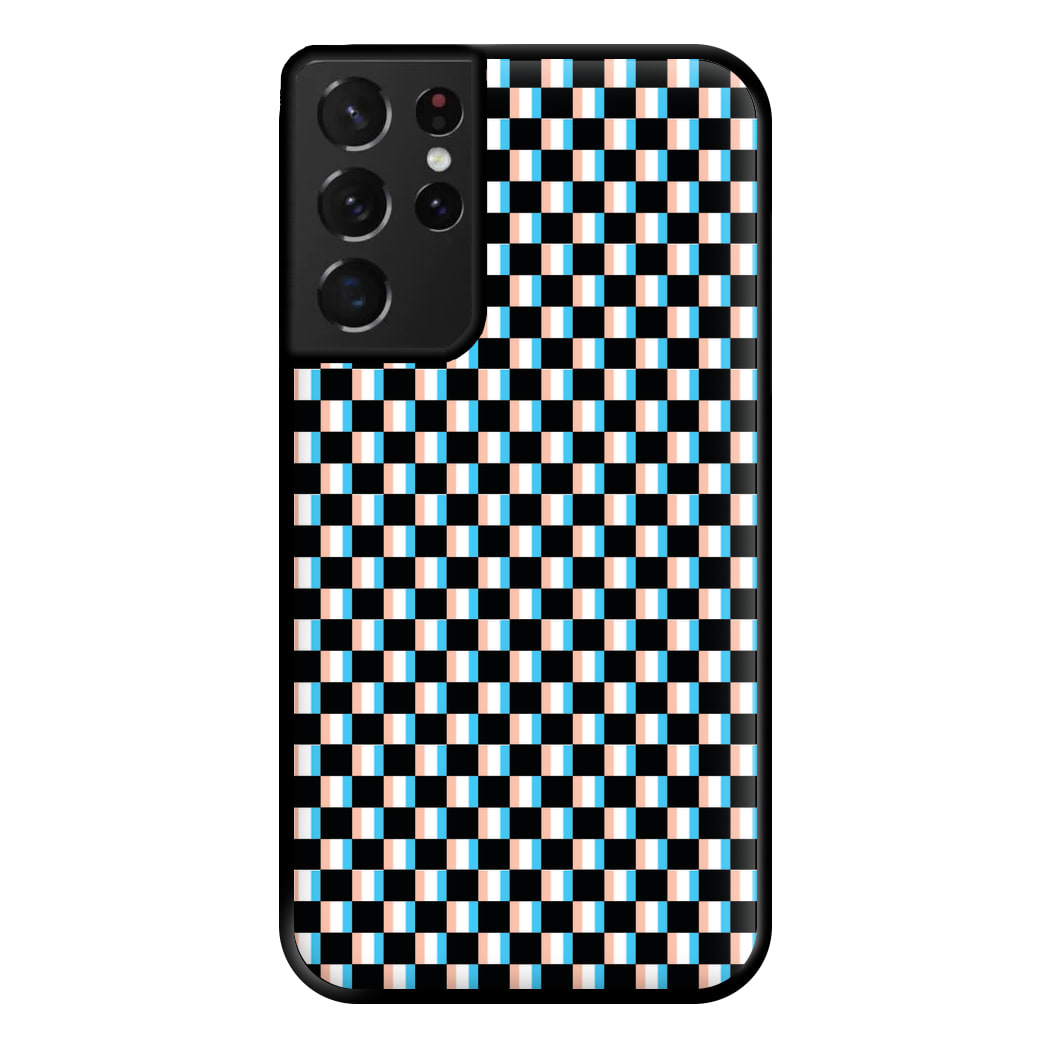 3D Squares - Trippy Patterns Phone Case for Galaxy S21 Ultra