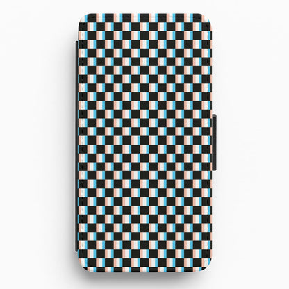 3D Squares - Trippy Patterns Flip / Wallet Phone Case