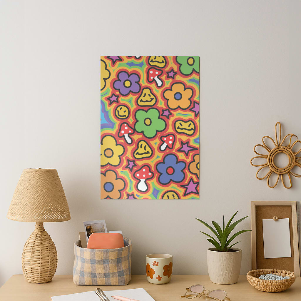 Rainbow Trip - Trippy Patterns Art Print